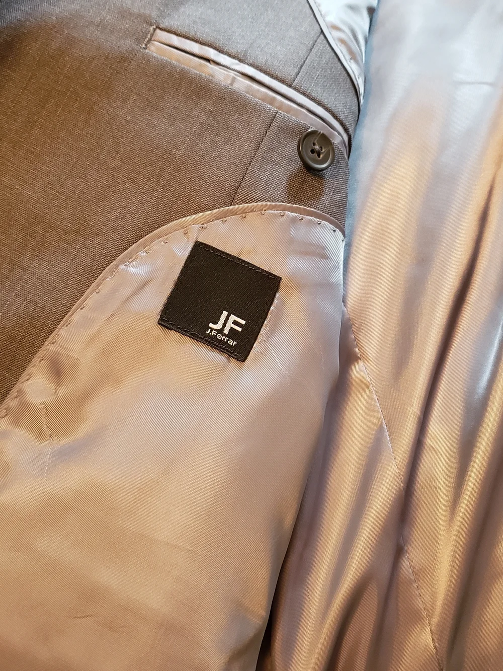 jf j.ferrar Two-Button Blue Sport Coat.‎ Small. Formal Wear. Lined. Vest.
